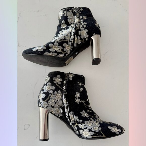 Sol Sana Floral Aluminum Heeled Boots – Size 38 - Picture 3 of 7